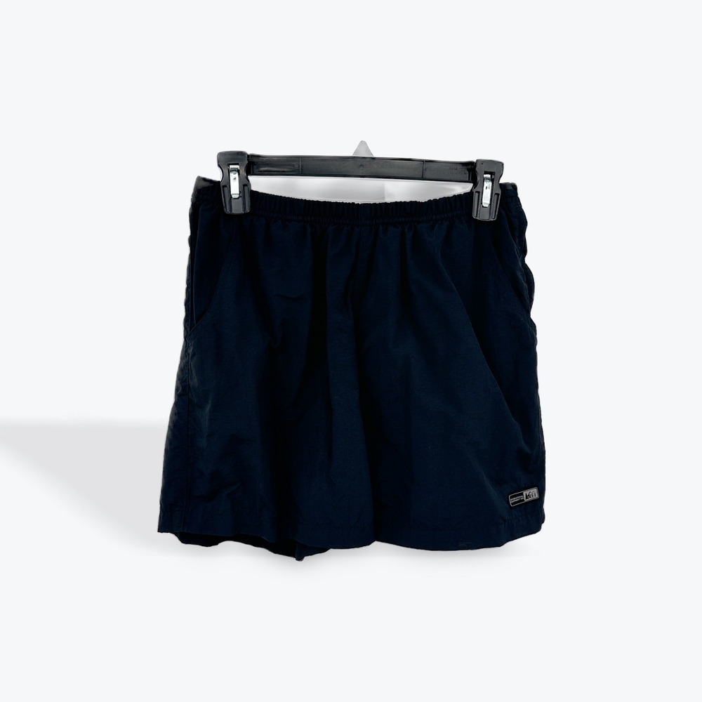 REI Women's Nylon Athletic Shorts L Running‎ Hiking Activewear Black
